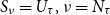 upper S Subscript nu Baseline equals upper U Subscript tau Baseline comma nu equals upper N Subscript tau Baseline