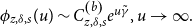 phi Subscript z comma delta comma s Baseline left parenthesis u right parenthesis tilde upper C Subscript z comma delta comma s Superscript left parenthesis b right parenthesis Baseline e Superscript u gamma overtilde Baseline comma u right arrow normal infinity period