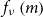 f Subscript nu Baseline left parenthesis m right parenthesis