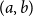 left parenthesis a comma b right parenthesis