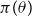 pi left parenthesis theta right parenthesis