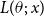 upper L left parenthesis theta semicolon x right parenthesis