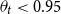 theta Subscript t Baseline less than 0.95