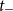 t Subscript minus