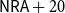 sans serif upper N sans serif upper R sans serif upper A plus 20
