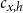 c Subscript x comma h