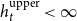 h Subscript t Superscript normal u normal p normal p normal e normal r Baseline less than normal infinity