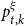 p Subscript t comma k Superscript xi