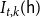 upper I Subscript t comma k Baseline left parenthesis sans serif h right parenthesis