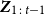 bold italic upper Z Subscript 1 colon t minus 1