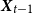 bold italic upper X Subscript t minus 1