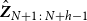 ModifyingAbove bold italic upper Z With caret Subscript upper N plus 1 colon upper N plus h minus 1