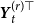 bold italic upper Y Subscript t Superscript left parenthesis r right parenthesis down tack