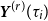 bold italic upper Y Superscript left parenthesis r right parenthesis Baseline left parenthesis tau Subscript i Baseline right parenthesis