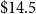 normal dollar sign 14.5
