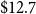 normal dollar sign 12.7