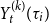 upper Y Subscript t Superscript left parenthesis k right parenthesis Baseline left parenthesis tau Subscript i Baseline right parenthesis