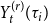 upper Y Subscript t Superscript left parenthesis r right parenthesis Baseline left parenthesis tau Subscript i Baseline right parenthesis