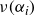 nu left parenthesis alpha Subscript i Baseline right parenthesis