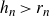 h Subscript n Baseline greater than r Subscript n