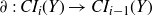 partial differential colon upper C upper I Subscript i Baseline left parenthesis upper Y right parenthesis right arrow upper C upper I Subscript i minus 1 Baseline left parenthesis upper Y right parenthesis