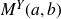upper M Superscript upper Y Baseline left parenthesis a comma b right parenthesis