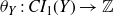 theta Subscript upper Y Baseline colon upper C upper I 1 left parenthesis upper Y right parenthesis right arrow double struck upper Z