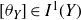 left bracket theta Subscript upper Y Baseline right bracket element of upper I Superscript 1 Baseline left parenthesis upper Y right parenthesis