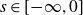 s element of left bracket negative normal infinity comma 0 right bracket