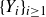 left brace upper Y Subscript i Baseline right brace Subscript i greater than or equals 1