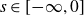 s element of left bracket negative normal infinity comma 0 right bracket