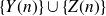 StartSet upper Y left parenthesis n right parenthesis EndSet union StartSet upper Z left parenthesis n right parenthesis EndSet
