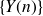 StartSet upper Y left parenthesis n right parenthesis EndSet