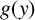 g left parenthesis y right parenthesis