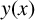 y left parenthesis x right parenthesis