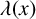 lamda left parenthesis x right parenthesis