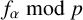 f Subscript alpha Baseline mod p