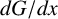 d upper G divided by d x
