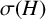 sigma left parenthesis upper H right parenthesis