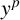 y Superscript p