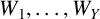 upper W 1 comma ellipsis comma upper W Subscript upper Y Baseline