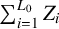 sigma summation Underscript i equals 1 Overscript upper L 0 Endscripts upper Z Subscript i
