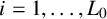 i equals 1 comma ellipsis comma upper L 0
