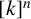 left bracket k right bracket Superscript n