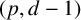 left parenthesis p comma d minus 1 right parenthesis