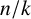 n divided by k
