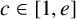 c element of left bracket 1 comma e right bracket