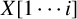 upper X left bracket 1 midline horizontal ellipsis i right bracket