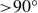 greater than 90 Superscript ring