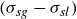 left parenthesis sigma Subscript s g Baseline minus sigma Subscript s l Baseline right parenthesis